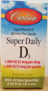 Vitamin D3 - Super Daily Drops (Carlson)